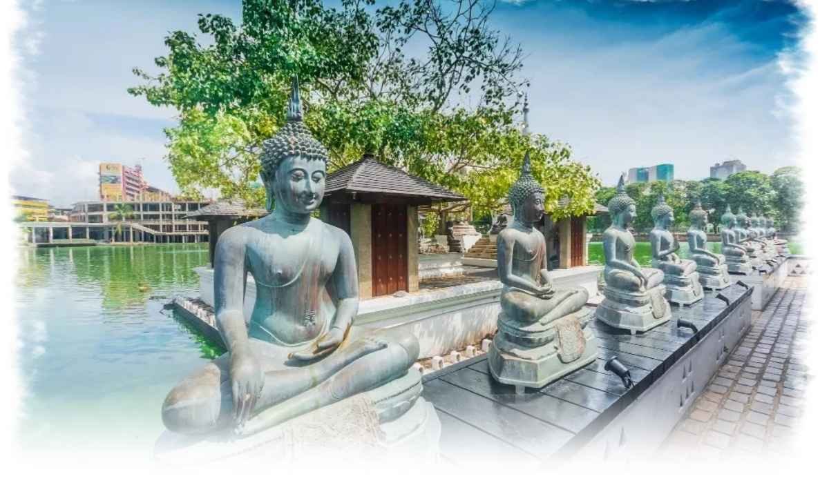 Seema Malaka floating temple on Beira Lake, Colombo