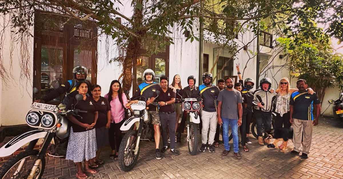 On the fifth day, riders stay in Anuradhapura accommodation with hotel staff before starting their trip to Trincomalee. 